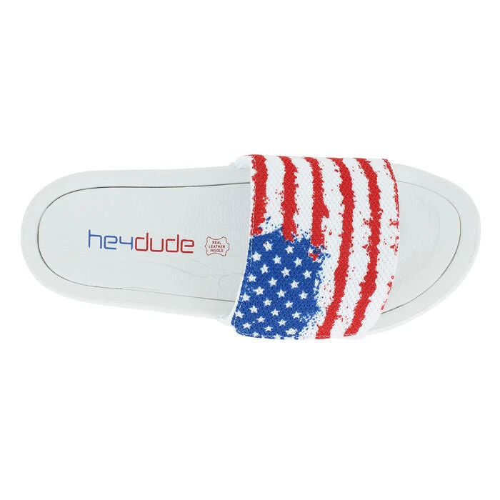'Hey Dude' Men's Phoenix Sox Slide Sandal - Flag