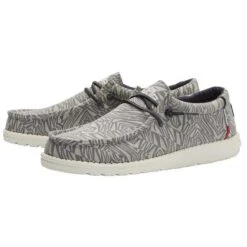 'Hey Dude' Men's Wally Print - Geo Grey