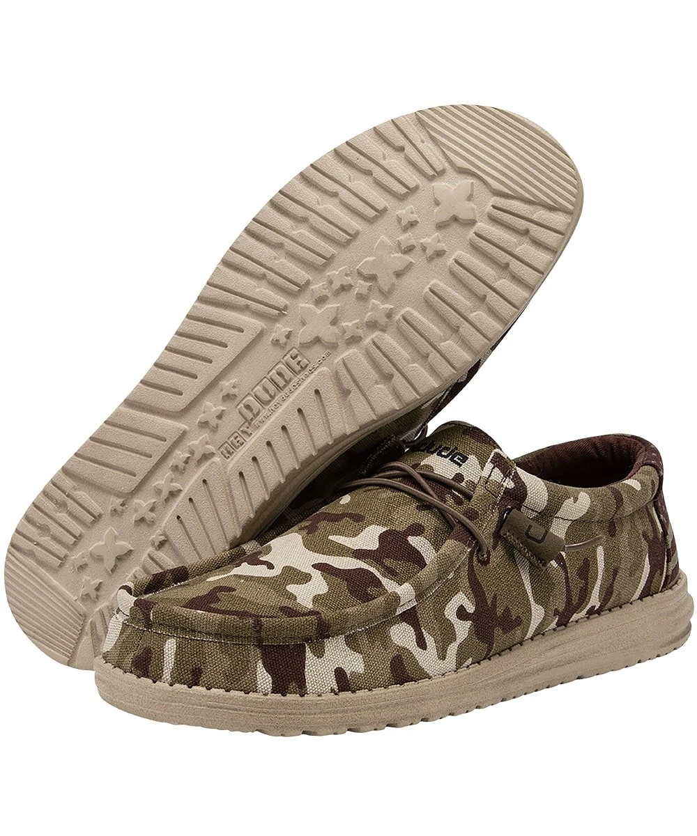 Hey Dude Men's Camo Flag Wally Shoe