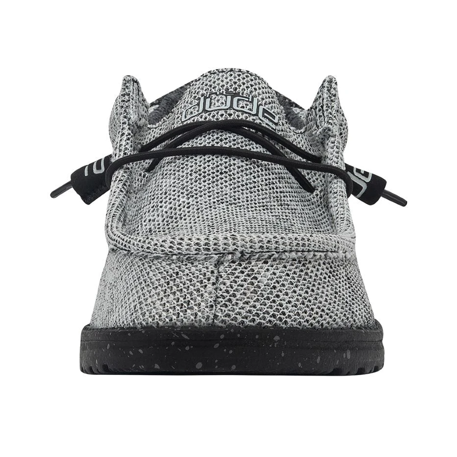 Hey Dude® Men's Wally Stretch Dark Web Light Grey Shoes 110383385