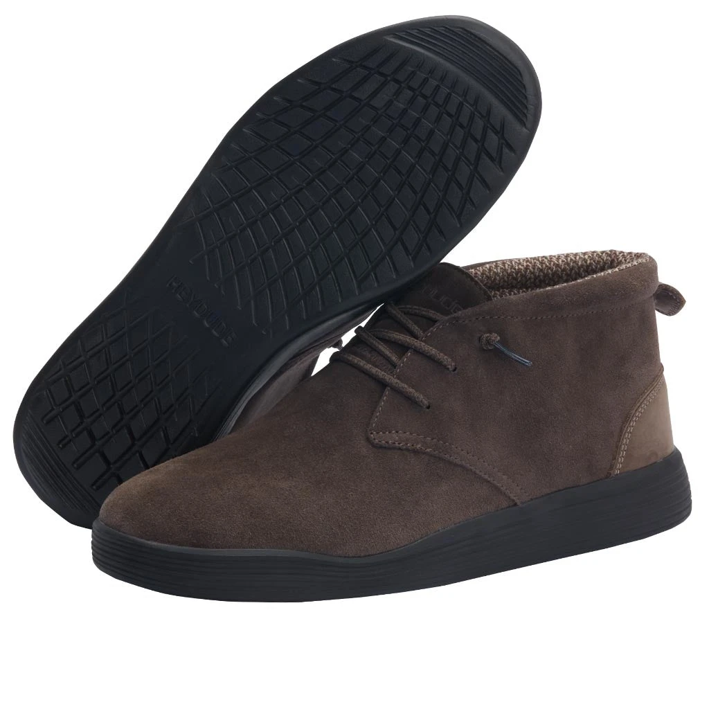 Hey Dude Men's Jo Suede Java Shoes 112371813