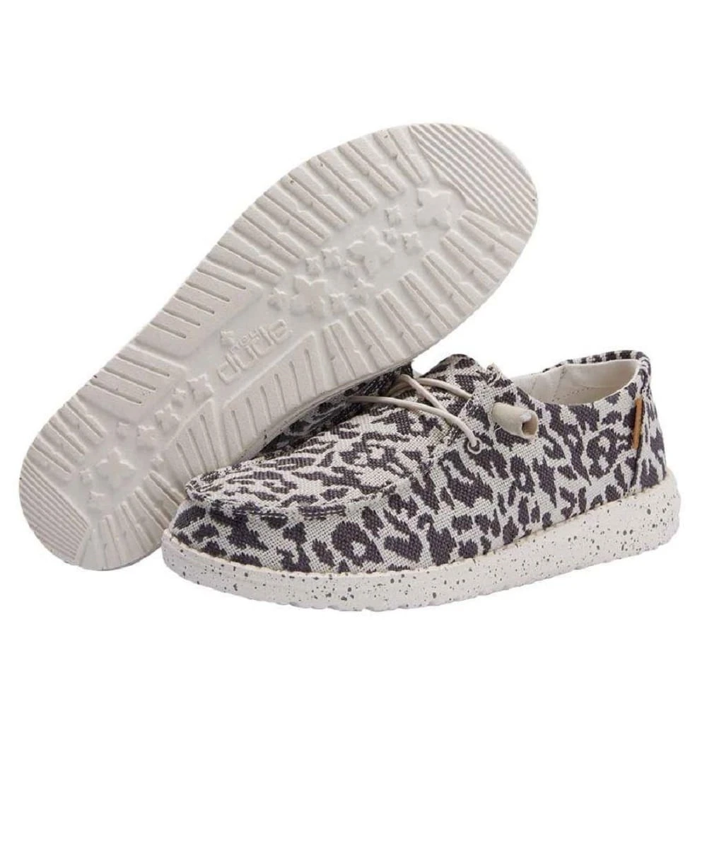 Hey Dude Women's Cheetah Grey Wendy Woven Shoe