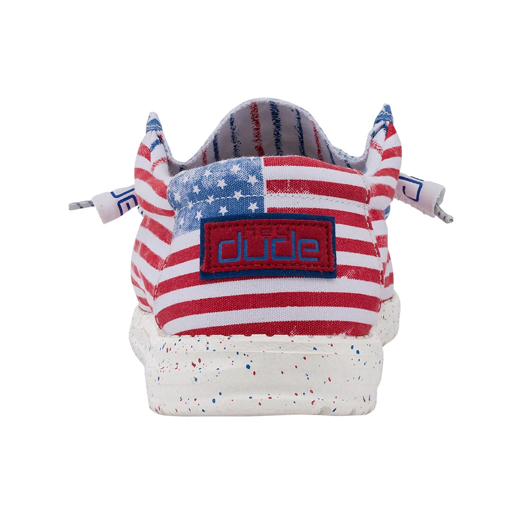 Hey Dude Men's Wally Stars N Stripes Shoes 150202699