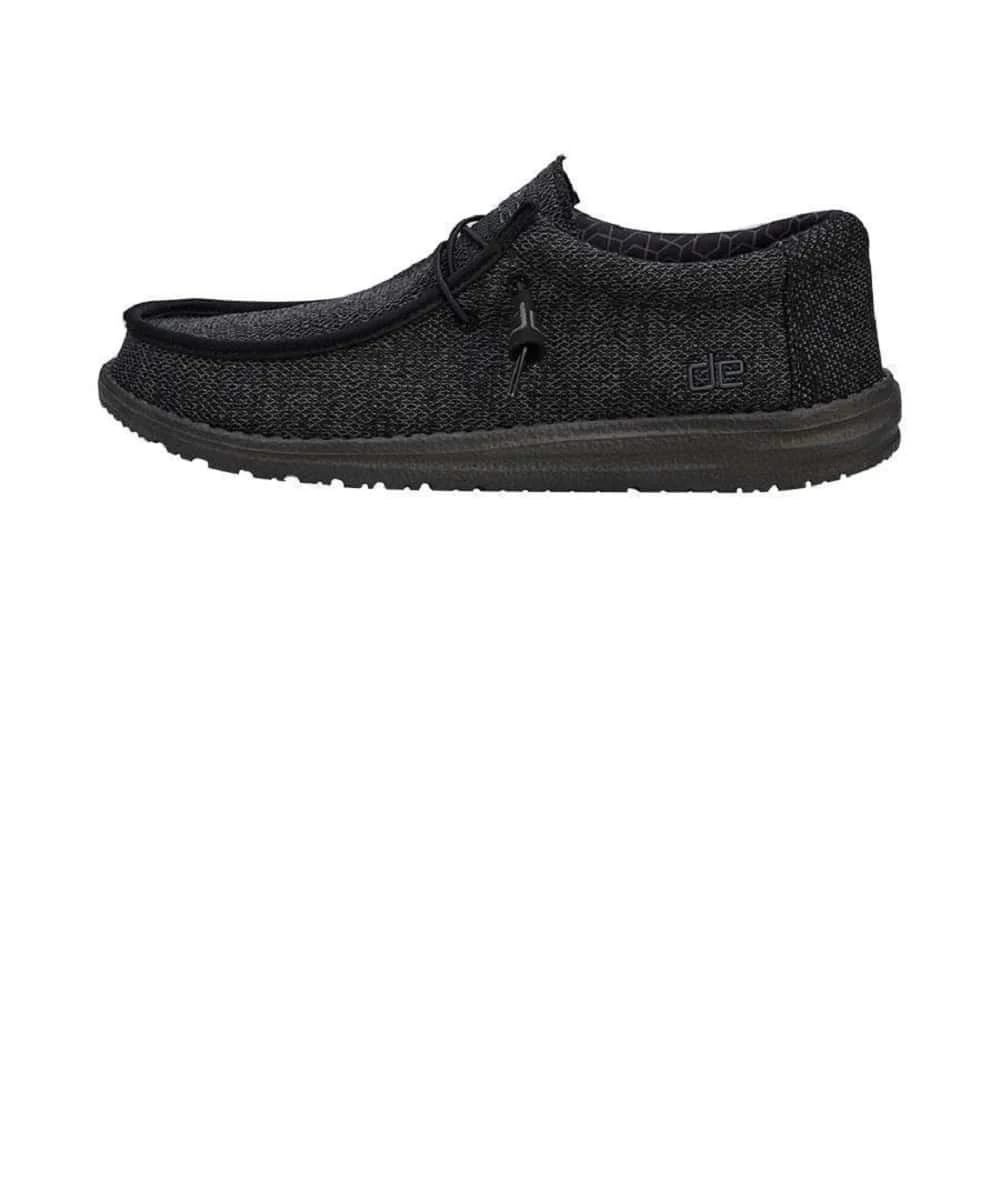 Hey Dude Men's Micro Total Black Wally Sox Shoe