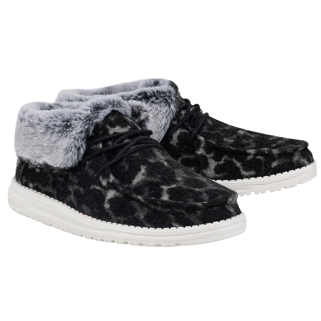 Hey Dude Ladies Britt Abstract Grey Leopard Shoes 121773280
