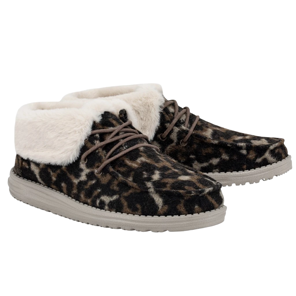 Hey Dude Ladies Britt Abstract Tan Leopard Shoes 121771727