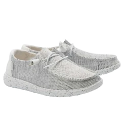 Hey Dude Ladies Wendy Sox Stone White Shoes 121410705