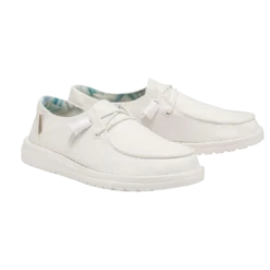Hey Dude® Ladies Wendy Classic Silk Moon White Shoes 121410211