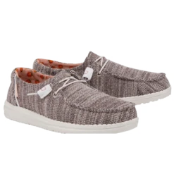 Hey Dudes Ladies Wendy Stretch Peach Bud Slip On Shoe 121413359