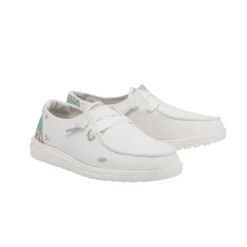 Hey Dude Ladies Wendy Floral Lily White Slip On Shoes 122160215