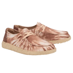 Hey Dude Ladies Wendy Tie Die Rose Slip On Shoes 121415061