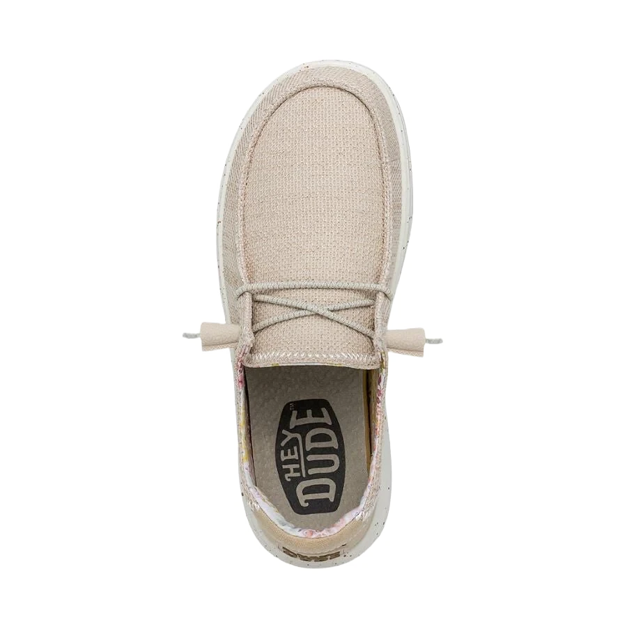 Hey Dude Ladies Wendy Rise Stretch Dove Beige Slip On Shoes 40076-1KV