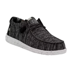 Hey Dude Men's Wally Sox Stitch Black Casual Shoes 40161-0YH