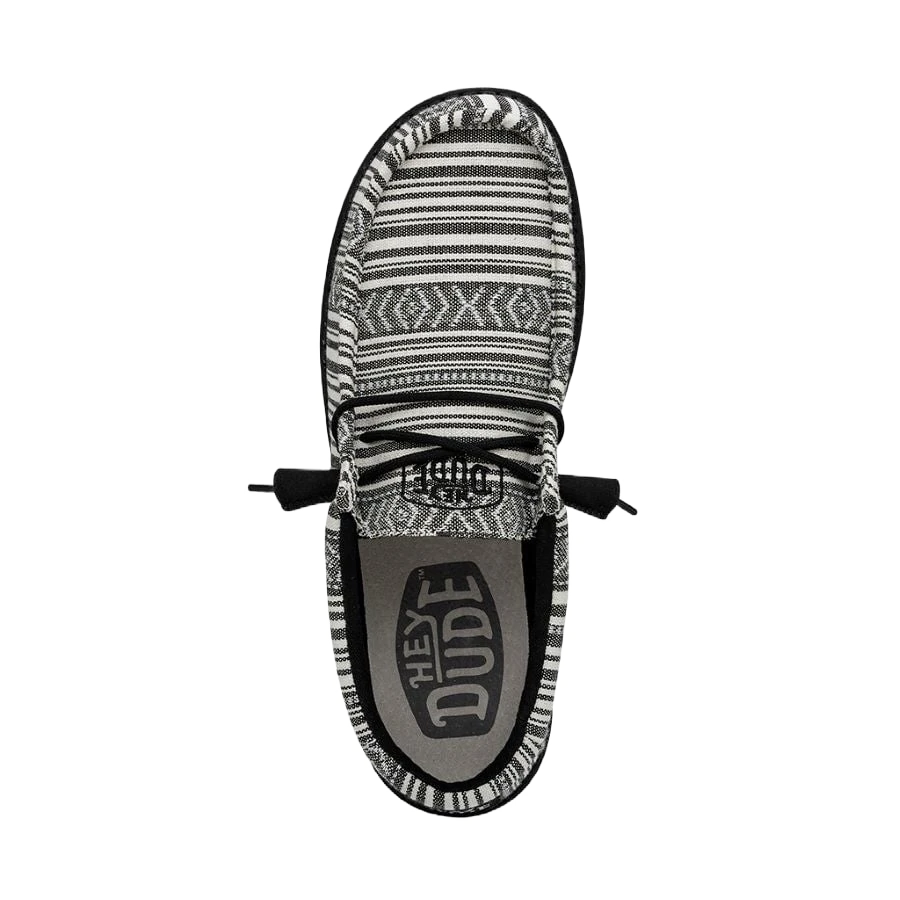 Hey Dude Men's Wally Serape Gravel Black Slip On Shoes 40017-0YB