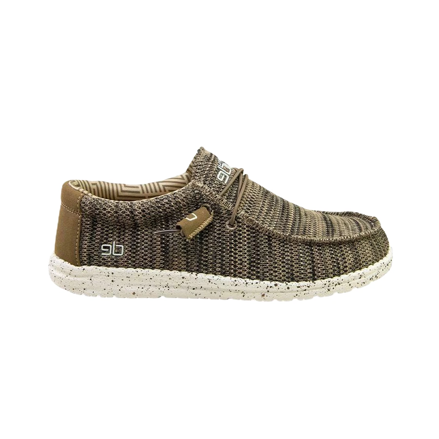 Hey Dude Men's Wally Sox Brown Shoes 110351500