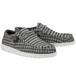 Hey Dude Men's Wally Patriotic Grey Shoes 110063196