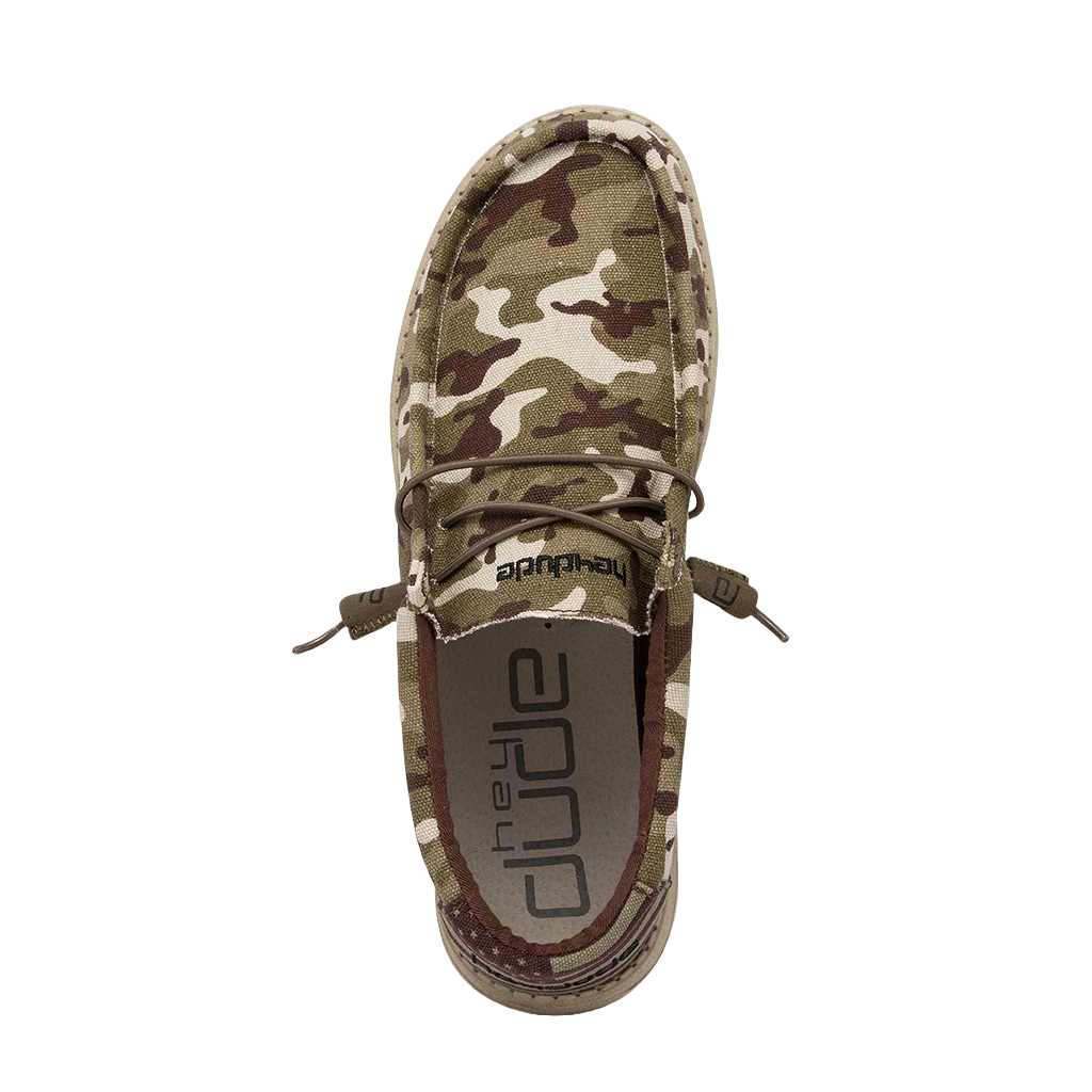 Hey Dude® Wally Men's Camo USA Flag Slip On Shoe 110067037