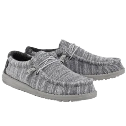 Hey Dude® Men's Wally Stretch Platinum Mix Shoes 110383267