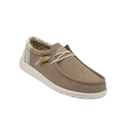 Hey Dude Men's Wally Linen Natural Clay Slip On Shoe 110793298