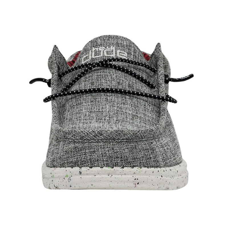 Hey Dude® Mens Wally Eco Linen Black Shoes 112474987