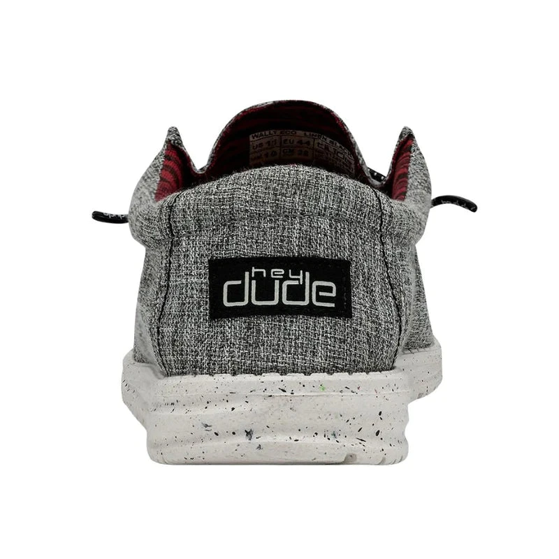 Hey Dude® Mens Wally Eco Linen Black Shoes 112474987