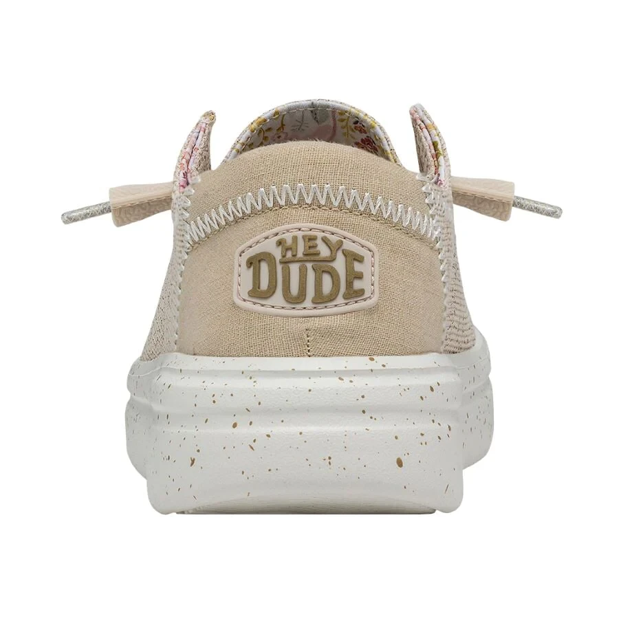 Hey Dude Ladies Wendy Rise Stretch Dove Beige Slip On Shoes 40076-1KV