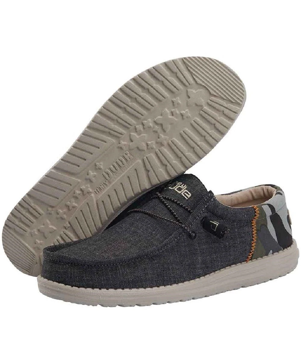 Hey Dude Men's Camo Dark Grey Wally Funk Shoe