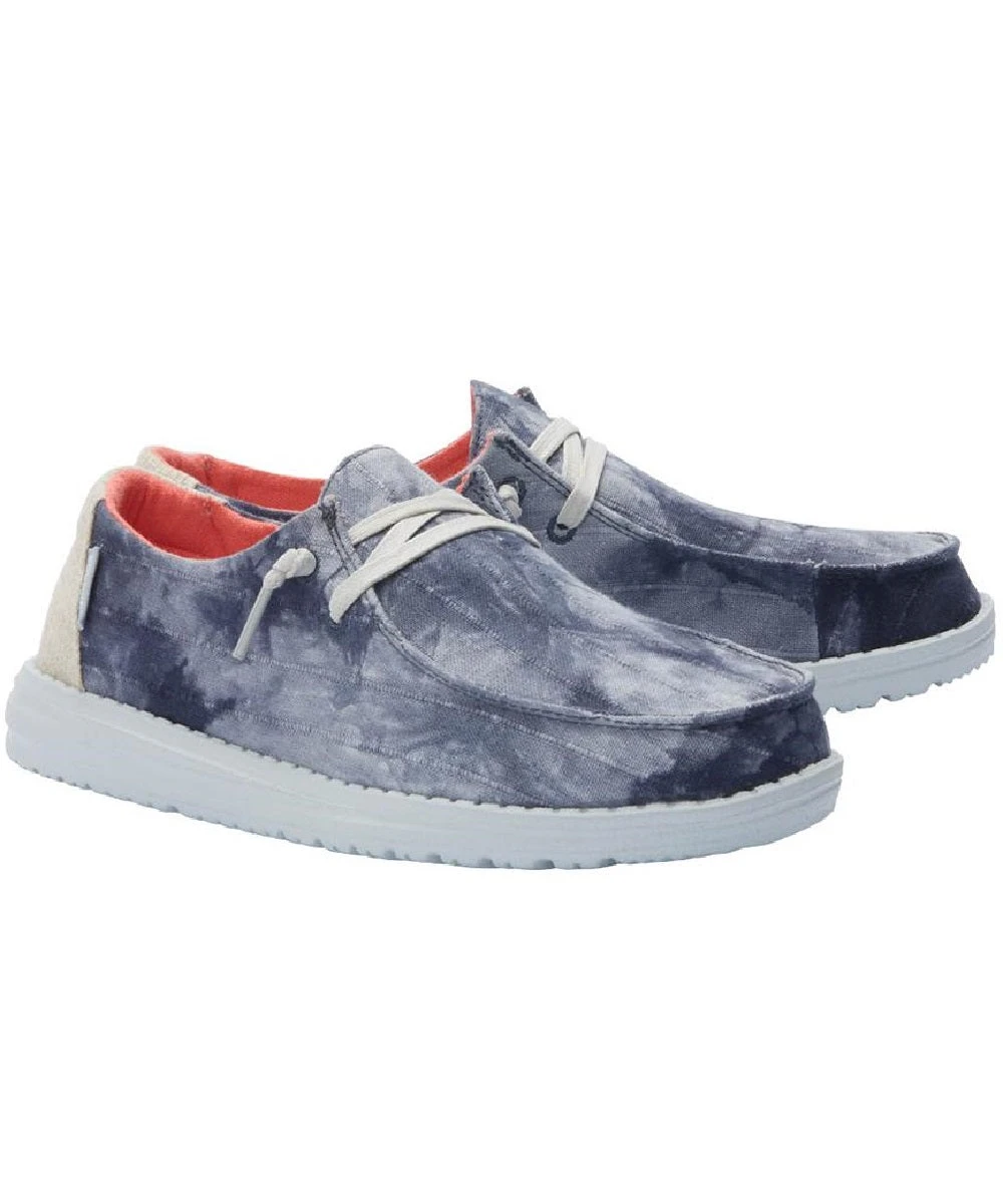 Hey Dude Women's Tie Dye Navy Wendy Shoe