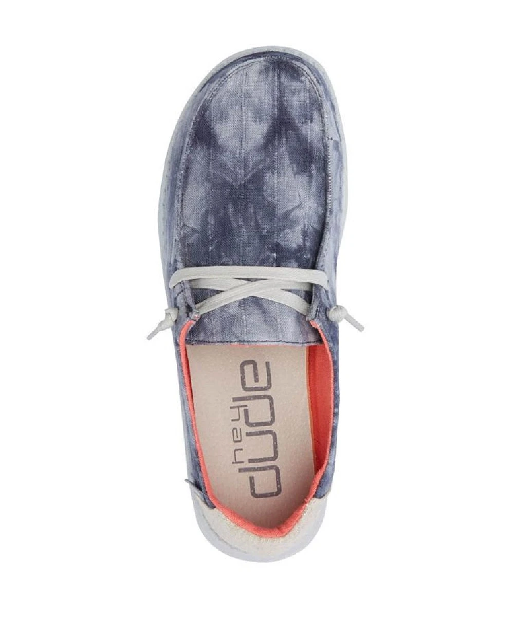 Hey Dude Women's Tie Dye Navy Wendy Shoe