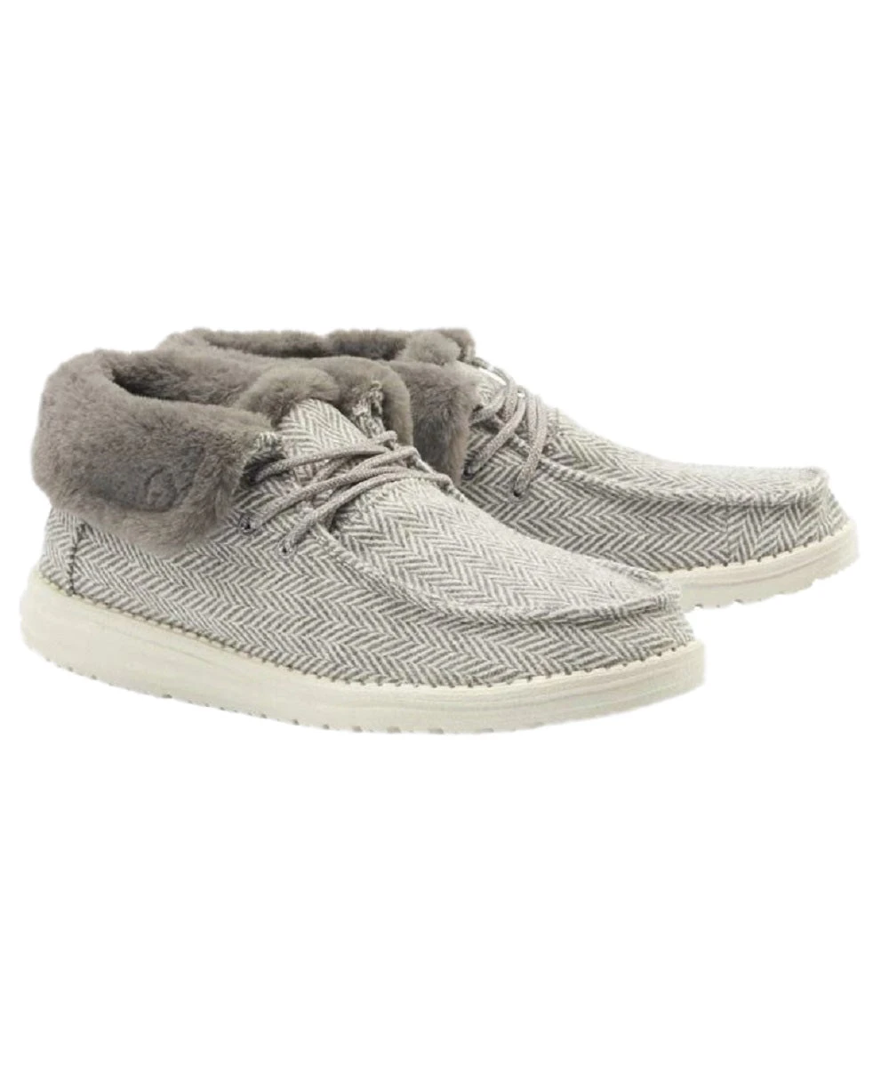 Hey Dude Women's Herringbone Grey Britt Shoe