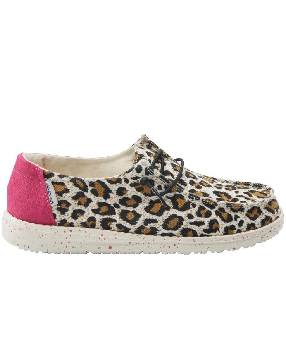 Hey Dude Youth Cheetah Print Wendy Shoe