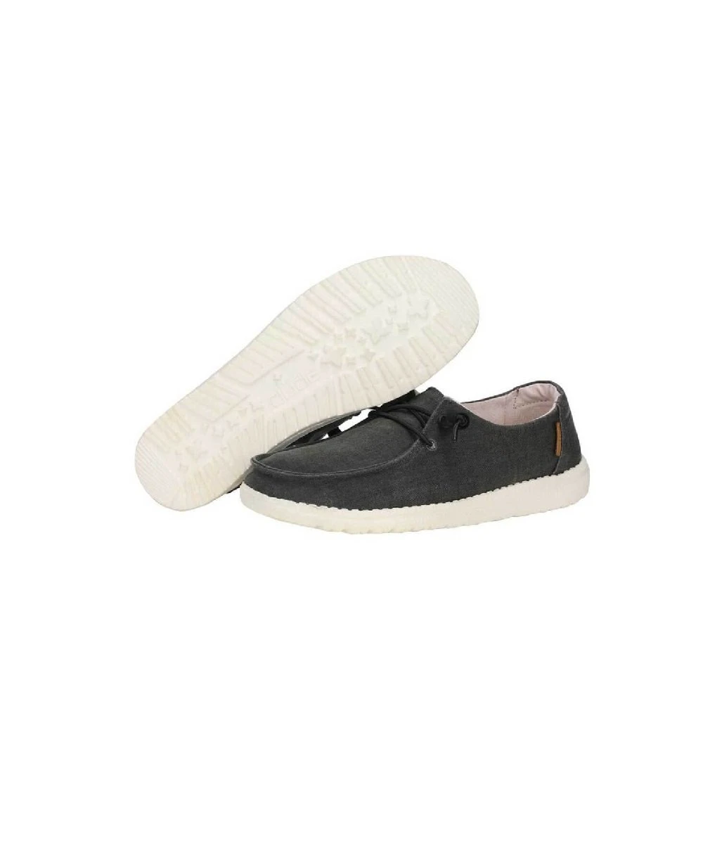 Hey Dude Women's Off Black Wendy Chambray Shoe