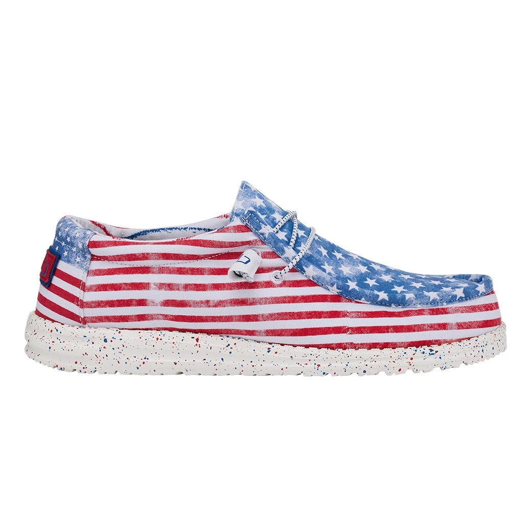 Hey Dude Men's Wally Stars N Stripes Shoes 150202699